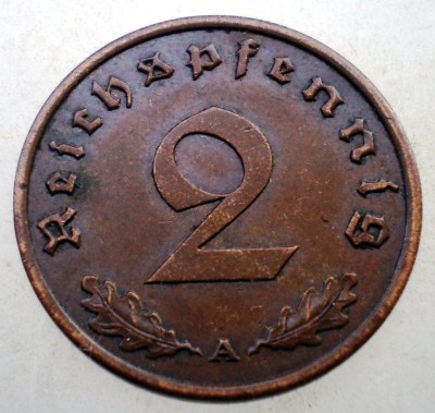 2.933 GERMANIA 2 REICHSPFENNIG 1940 A EROARE foto