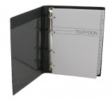 Agenda Telefonica Cu Inele, 220 X 165 Mm, Cu Index, Kangaro - Culori Asortate