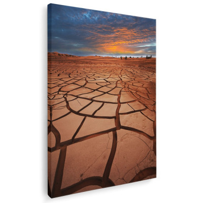 Tablou peisaj desert apus Tablou canvas pe panza CU RAMA 50x70 cm foto