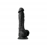 Dildo Clasic Colours Pleasures, Negru 17.7 cm, NS Toys