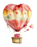 Cumpara ieftin Sticker decorativ Balon cu aer cald, Multicolor, 68 cm, 5788ST, Oem