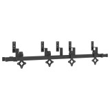 Cumpara ieftin Set feronerie pentru usi glisante, negru, 152,5 cm, otel