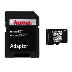 Card microSDHC Hama, capacitate 16 GB, adaptor inclus