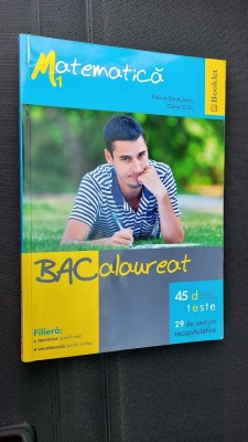 MATEMATICA M1 BACALAUREAT 45 DE TESTE TEORETICA VOCATIONALA SANDULESCU foto
