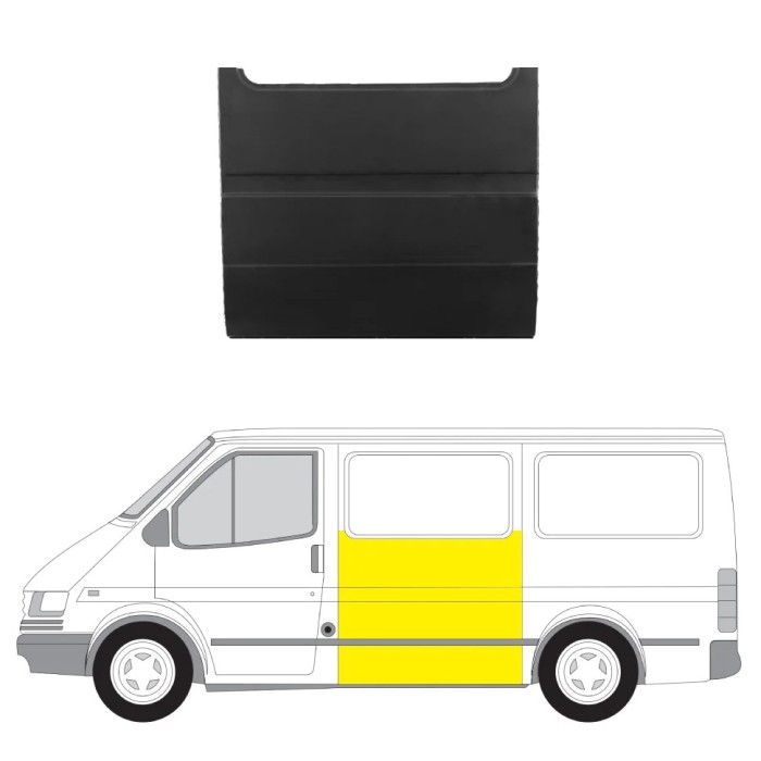 Panou reparatie lateral Ford Transit (Ve6), 10.1985-01.1991; Transit (Ve64), 01.1991-09.1994; Transit (Ve83), 06.1994-07.2000, montare stanga, pana l