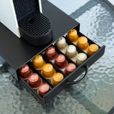 Suport metalic pentru capsule de cafea - pentru 50 capsule Nespresso - 365 x 214 x 60 mm - negru mat Best CarHome, Bewello