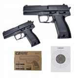 Replică pistol metalic ASG C2 pe bile 6 mm, 250 FPS, 510 g, negru