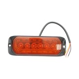 Lampa laterala stroboscopica LED galbena 12-24V, 9 functii, 24 LED-uri, 132x46x19mm, distanta suruburi 122mm, FR1287