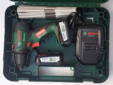 Masina de gaurit Bosch PSR 14.4 Li-2, 14.4 V, 2.5 Ah, 1300 RPM cu 2 acumulatori, Acumulator