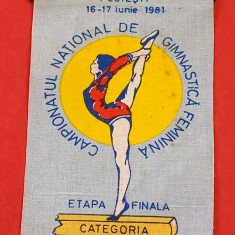 Fanion - Campionatul National de Gimnastica Feminina-Etapa Finala-Ploiesti 1981