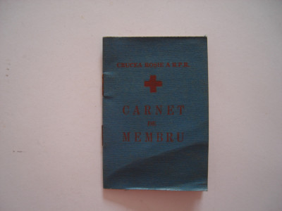 Carnet de membru Crucea rosie a RPR, 1964 foto