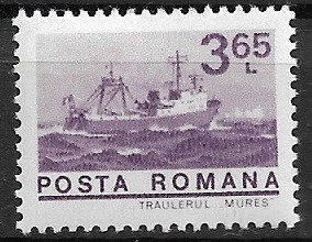 C1401 - Romania 1974 - Nave lei 3.65(1/8) neuzat,perfecta stare foto