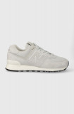 New Balance sneakers din piele &icirc;ntoarsă 574 culoarea gri, U574PWG