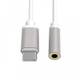 Cablu USB Tip C - Jack 3.5 mama elSales ELS-CCJ , alb