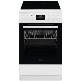 Aragaz AEG CCB56491BW, Vitroceramica, 4 zone de gatit, SteamBake, AirFry, Timer cu display electronic, Grill, Clasa A, 50 cm, Alb