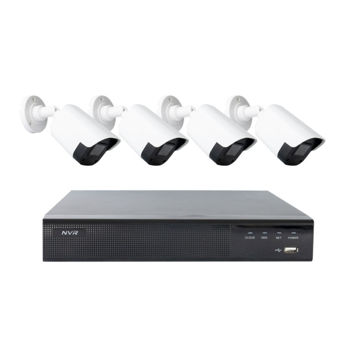 Aproape nou: Kit supraveghere video PNI House IPMAX POE22S, NVR si 4 camere bullet