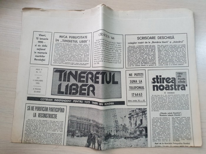 tineretul liber 11 ianuarie 1990-articolul &quot; ce vrea fostul rege mihai ? &quot;