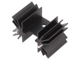 Radiator negru extrudat 25mmx41.6mm TO218/TO220/TO247