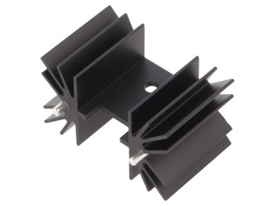 Radiator negru extrudat 25mmx41.6mm TO218/TO220/TO247 foto
