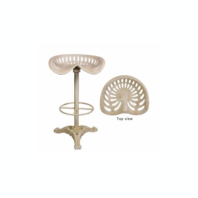 Scaun pentru bar din fier forjat antik white MB-87 foto