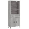 Dulap inalt, gri sonoma, 69,5x34x180 cm, lemn compozit