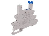 Stativ PIN HONGFA RELAY 41F-1Z-C10-1 5 6A 24VAC pentru șină DIN cu cleme cu arc -40&divide;70&deg;C