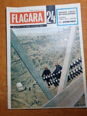flacara 12 iunie 1965-art. autostrada soarelui,400.000 de volti pe valea oltului foto