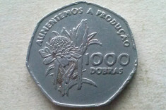 MONEDA 1000 DOBRAS 1997-SAO TOME SI PRINCIPE foto