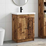 Cumpara ieftin Set de mobilier pentru baie Lemn vechi 56 x 37,5 x 81 cm