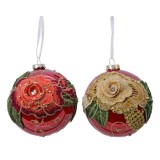 Cumpara ieftin Glob - Flower Lace - Red Christmas - mai multe modele | Kaemingk