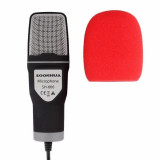 Cumpara ieftin Microfon Profesional SH666 Techstar&reg; Rosu, Inregistrare Vocala Si Karaoke, Negru