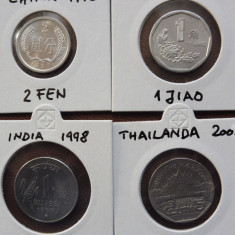 Lot 4 Monede Asia - 2X China, 1X India, 1X Thailanda (217)