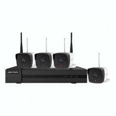 KIT WIFI 4 camere Bullet 2MP cu NVR WIFI - HiWatch foto