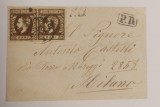 Romania 1872/75 - Fragment scrisoare circulata BUCURESTI-MILANO