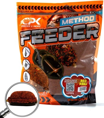 Groundbait CPK Method Feeder Faina De Peste Si Pelete Macinate, Red Krill, 900g foto