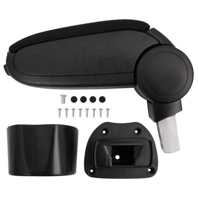 vidaXL Cotieră auto, negru, 14,5x31,5x(30-48) cm ABS foto