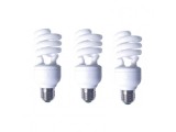 SET 3 becuri fluorescent Panasonic, soclu E27, putere 19W, forma spirala, lumina alb calda, alimentare 220 - 240 V, &quot;EFD19E27HD3E-3&quot; (timbru verde 1.3