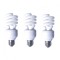 SET 3 becuri fluorescent Panasonic, soclu E27, putere 19W, forma spirala, lumina alb rece, alimentare 220 - 240 V, &quot;EFD19E65HD3E-3&quot; (timbru verde 1.35