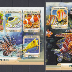 Guinea-Bissau 2016 - Fauna Marina - PESTI - BL+KB - MNH