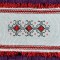 Napron traditional vintage cusut de mana, motivul crucii + floral, 87 x 22 cm