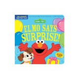 Indestructibles: Sesame Street: Elmo Says Surprise!: Chew Proof - Rip Proof - Nontoxic - 100% Washable (Book for Babies, Newborn Books, Safe to Chew)