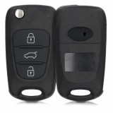 Carcasa Cheie pentru Hyundai, 3 Butoane, Plastic, Negru, 49600.01, Kwmobile