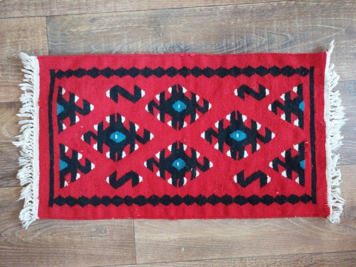 ** Covoras mic etno lana tesuta in razboi, 57x32cm