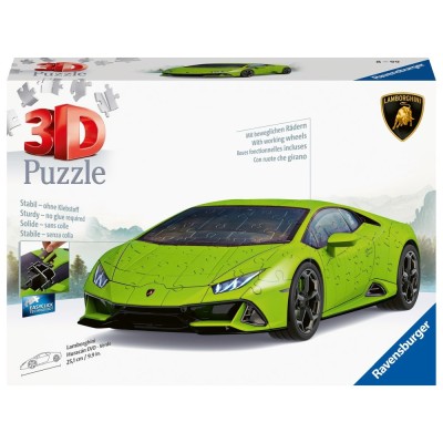 Ravensburger - Puzzle 3D Lamborghini verde 108 piese foto