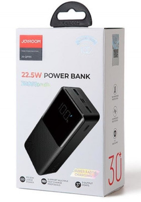 Baterie Externa Power Bank Joyroom PD QC3.0 AFC 30000mAh 22.5W Negru JR-QP193 foto