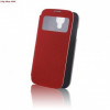 Husa Smart Window Rosie pentru Apple iPhone 4/4S - Protectie Premium
