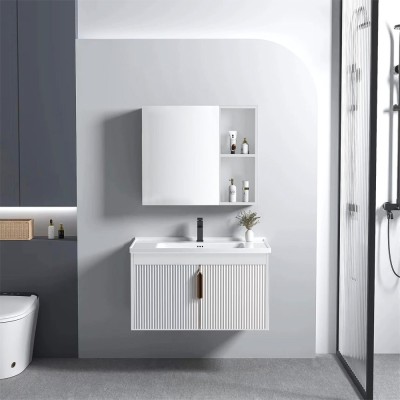 Set mobilier de baie cu lavoar Astor 60cm White foto