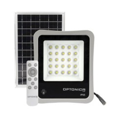 Proiector solar led 30W, incarcare rapida, OptonicaLed, 2400 lm, lumina alba rece, 6000K