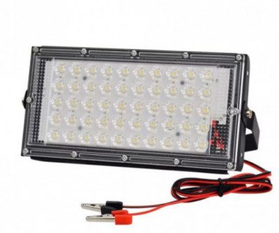 Proiector LED 50W, alimentare baterie 12V foto