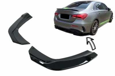 Prelungiri Extensii Bara Spate Mercedes A-Class V177 A35 Sedan (2018-Up) Negru Lucios Performance AutoTuning foto